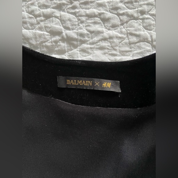 BALMAIN For H&M Embroidered Gold Top Limited Edition Size 8 - Picture 11 of 12